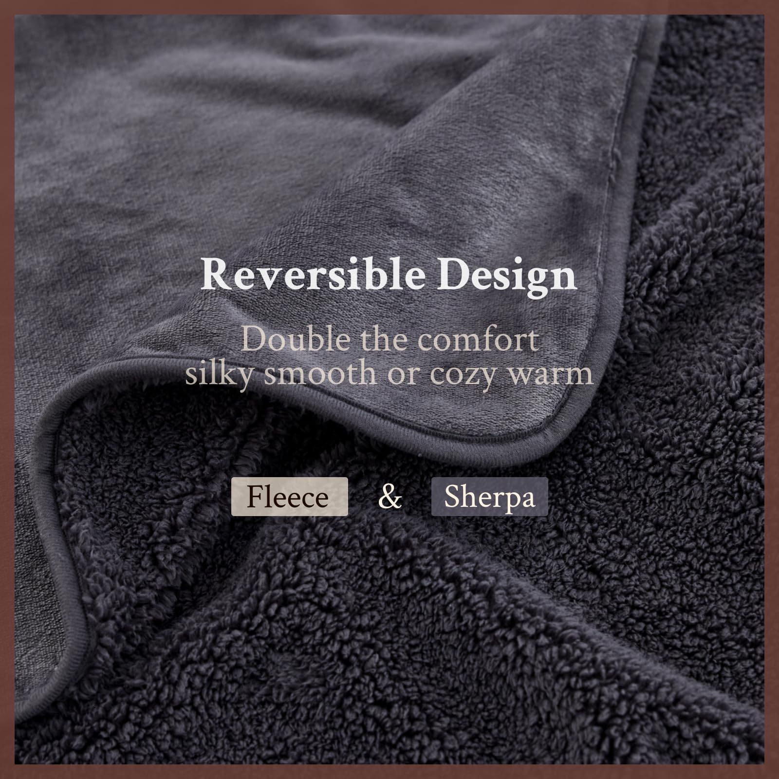 Waterproof Blanket 80"x90" for King Sized Bed, Stain Resistant, Reversible