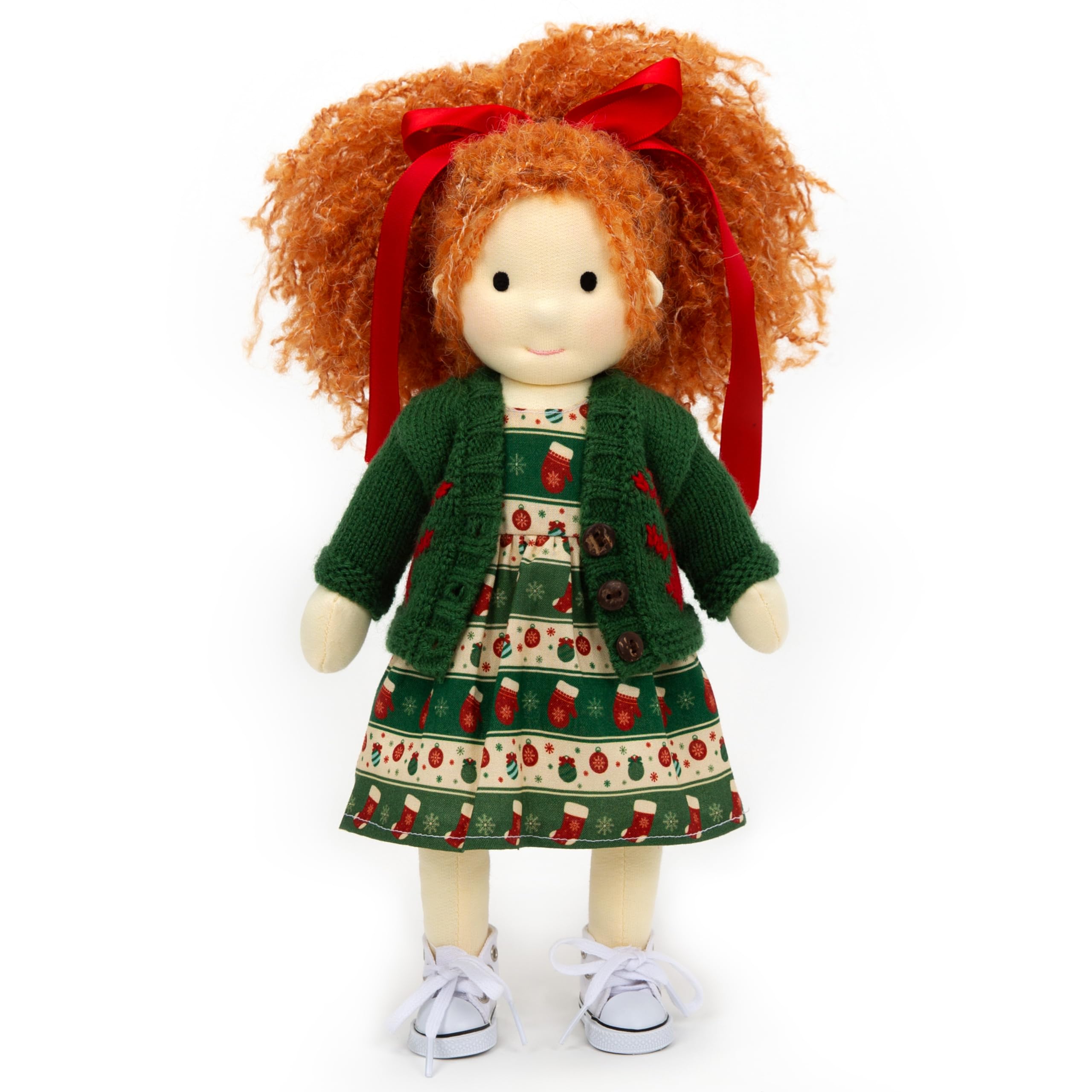 Waldorf Doll Handmade Rag Doll - Personalized Collectors Plush for Kids Birthday Present with Beautiful Present Box-Cora 12"