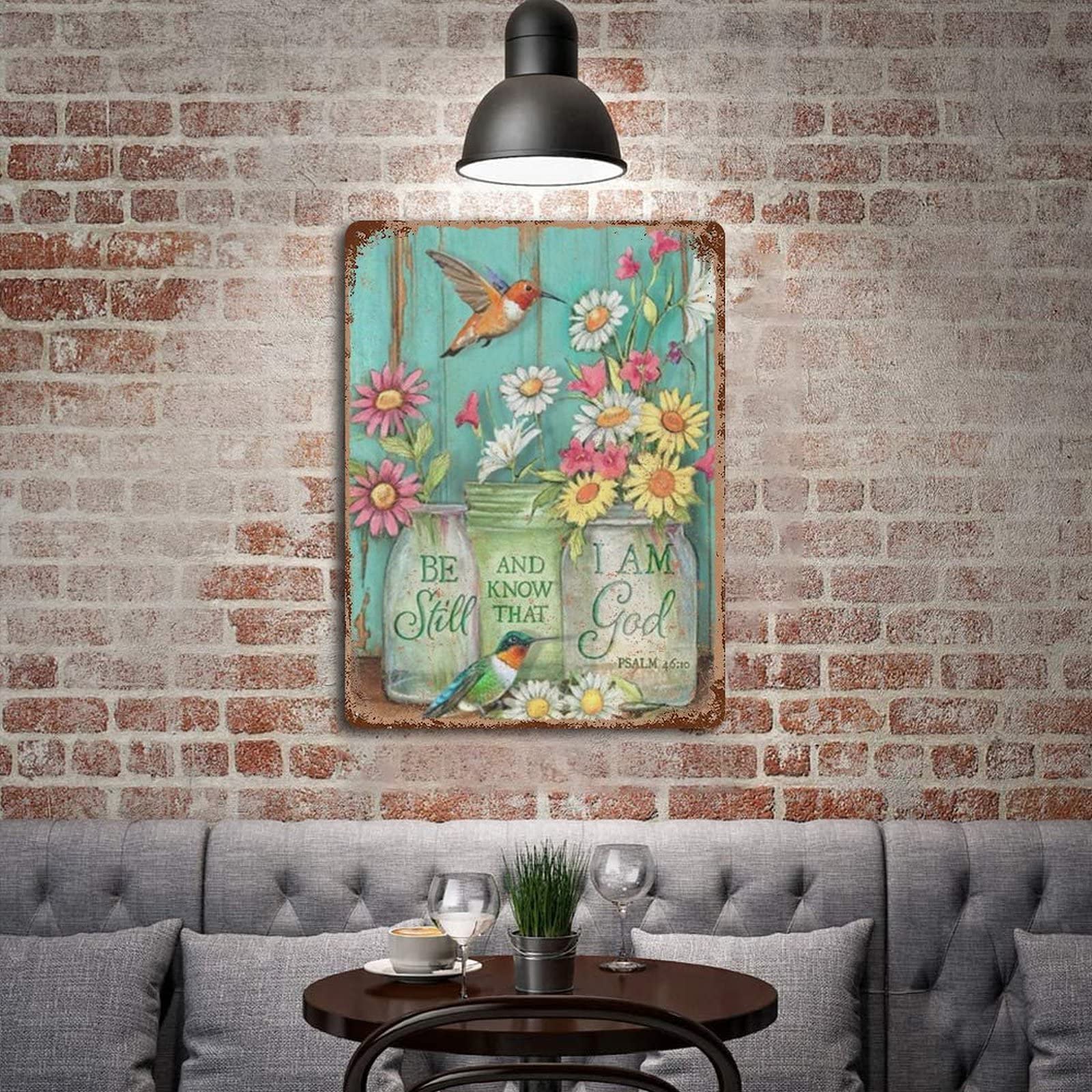 Targa In Metallo Vintage 'What A Wonderful World', 20,3x30,5 Cm, In Alluminio, Con Fori Per Appendere, Per Caffè E Casa - 2