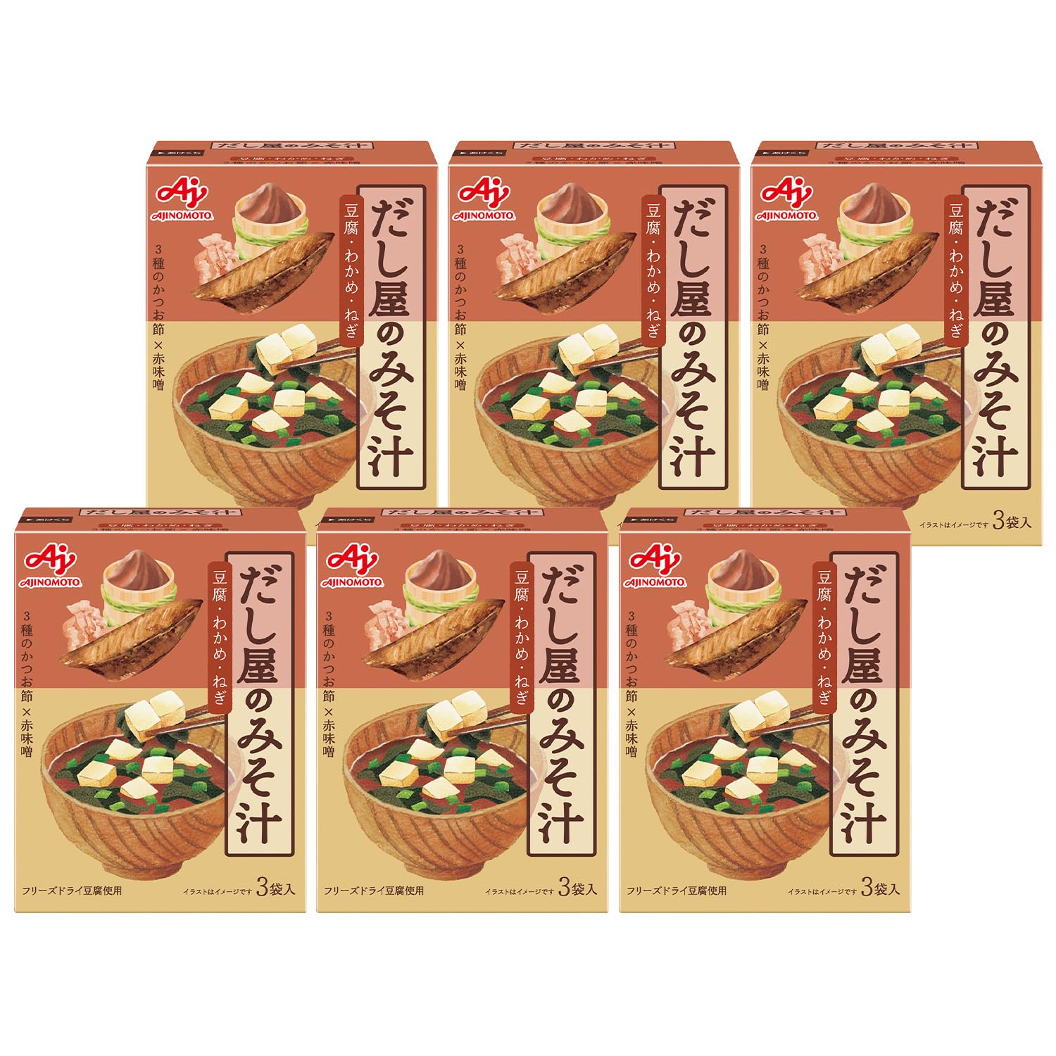 Amazon.co.jp: 味の素 だし屋のみそ汁赤だし3袋入 ×6個 : 食品・飲料