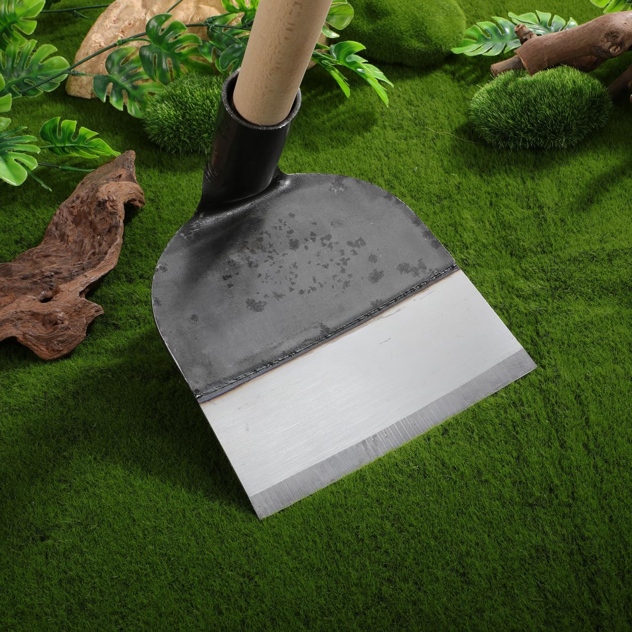 GANAZONO Zappa agricola zappa rastrello per diserbo resistente giardino coltivatore campo zappa in cotone (zappa solida)