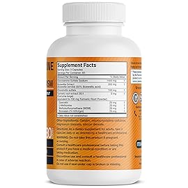 Bronson Glucosamine Chondroitin Turmeric & MSM Advanced Joint & Cartilage Formula, Supports Healthy Joints, Mobility & Cartilage - Non-GMO, 180 Capsules