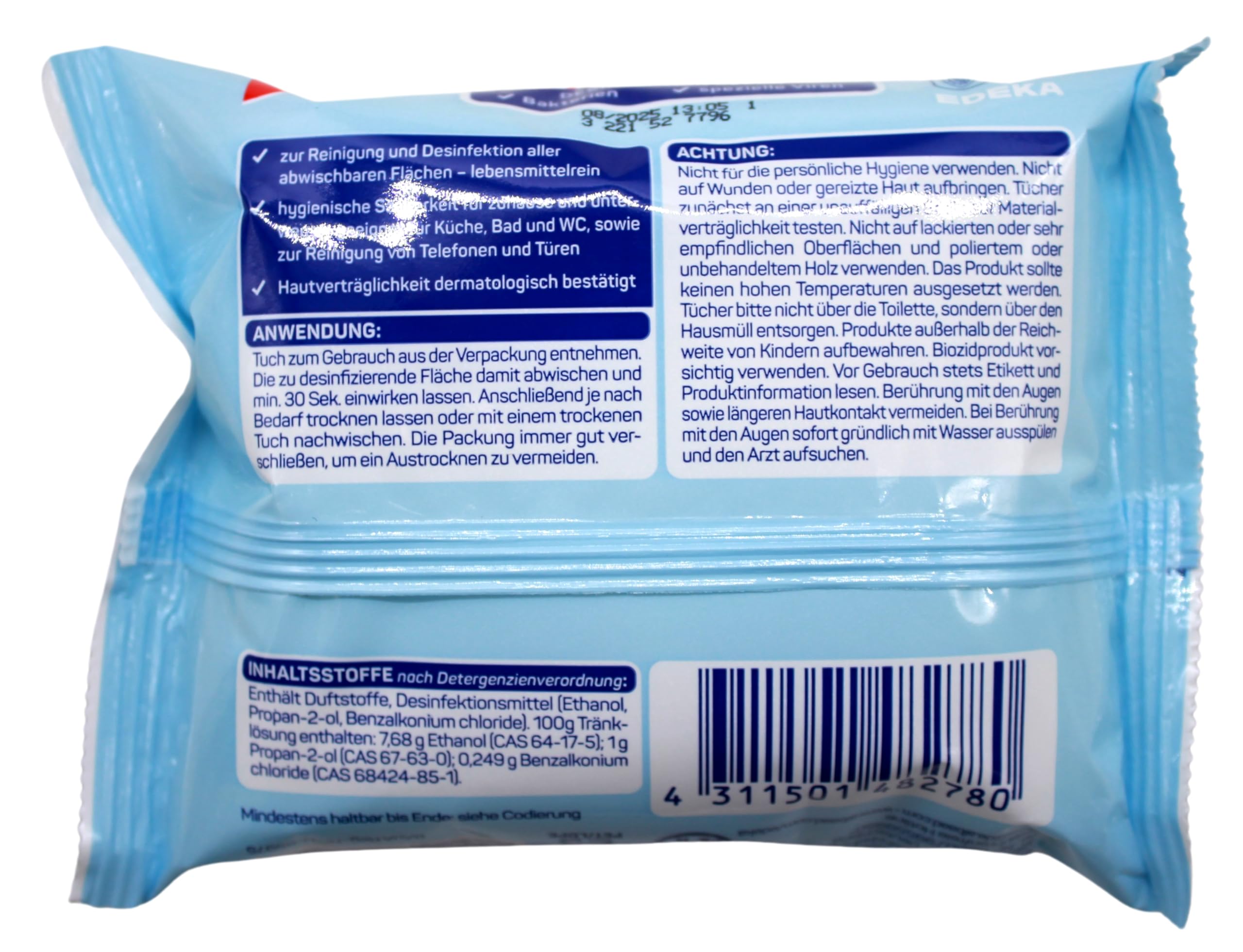 Edeka Gut & Günstig Hygienetücher 15 Stück, 20er Pack (300 Stück)