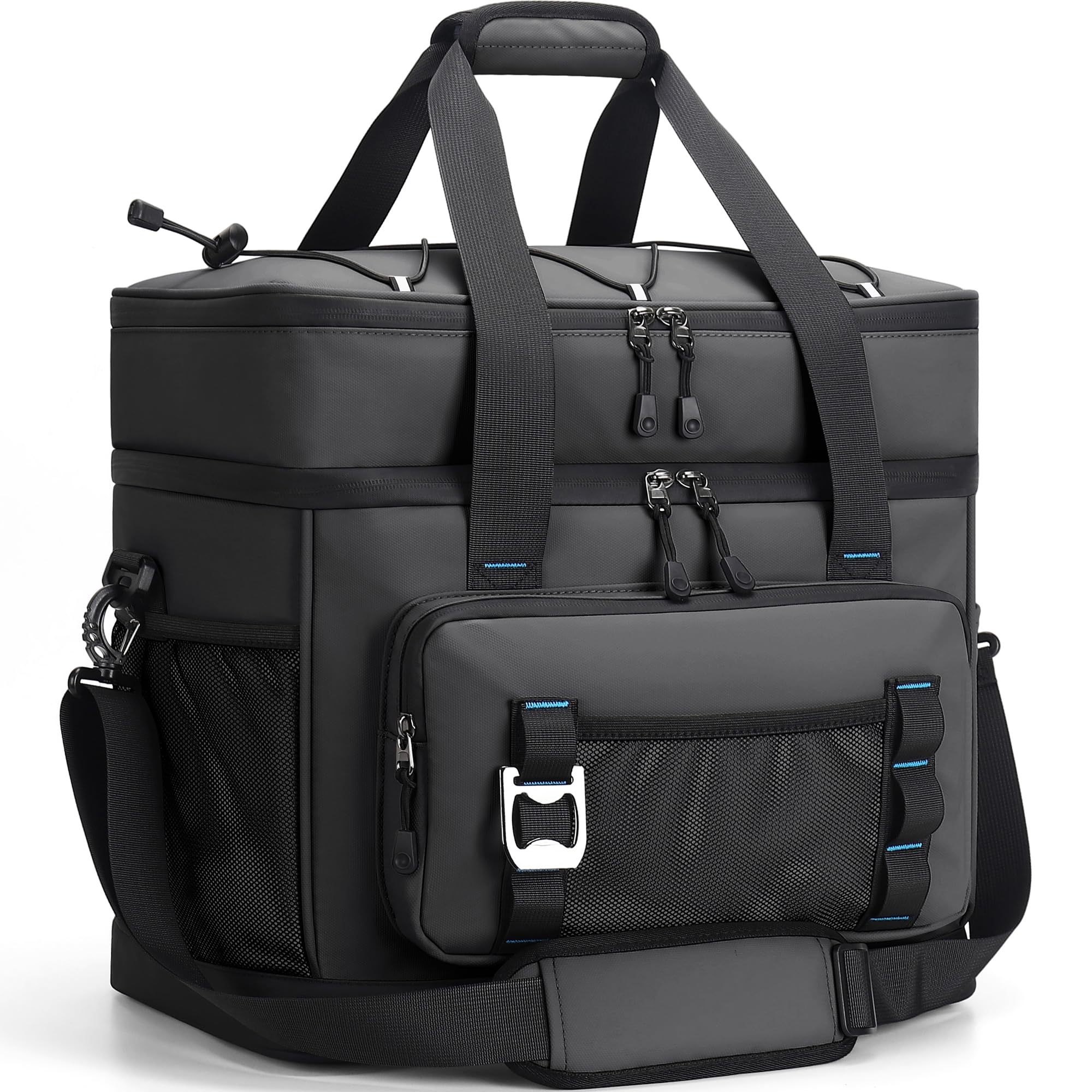 Youngoa Cool Bag, 40L Large Insulated Foldable Cool Box, Waterproof Portable Double Thermal Cooler Picnic Bags