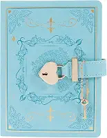 Diário com cadeado, diário vintage para mulheres e meninas, 288 páginas com bordas douradas, capa dura em forma de coração, diário de senha para mulheres e meninas adolescentes com caixa de