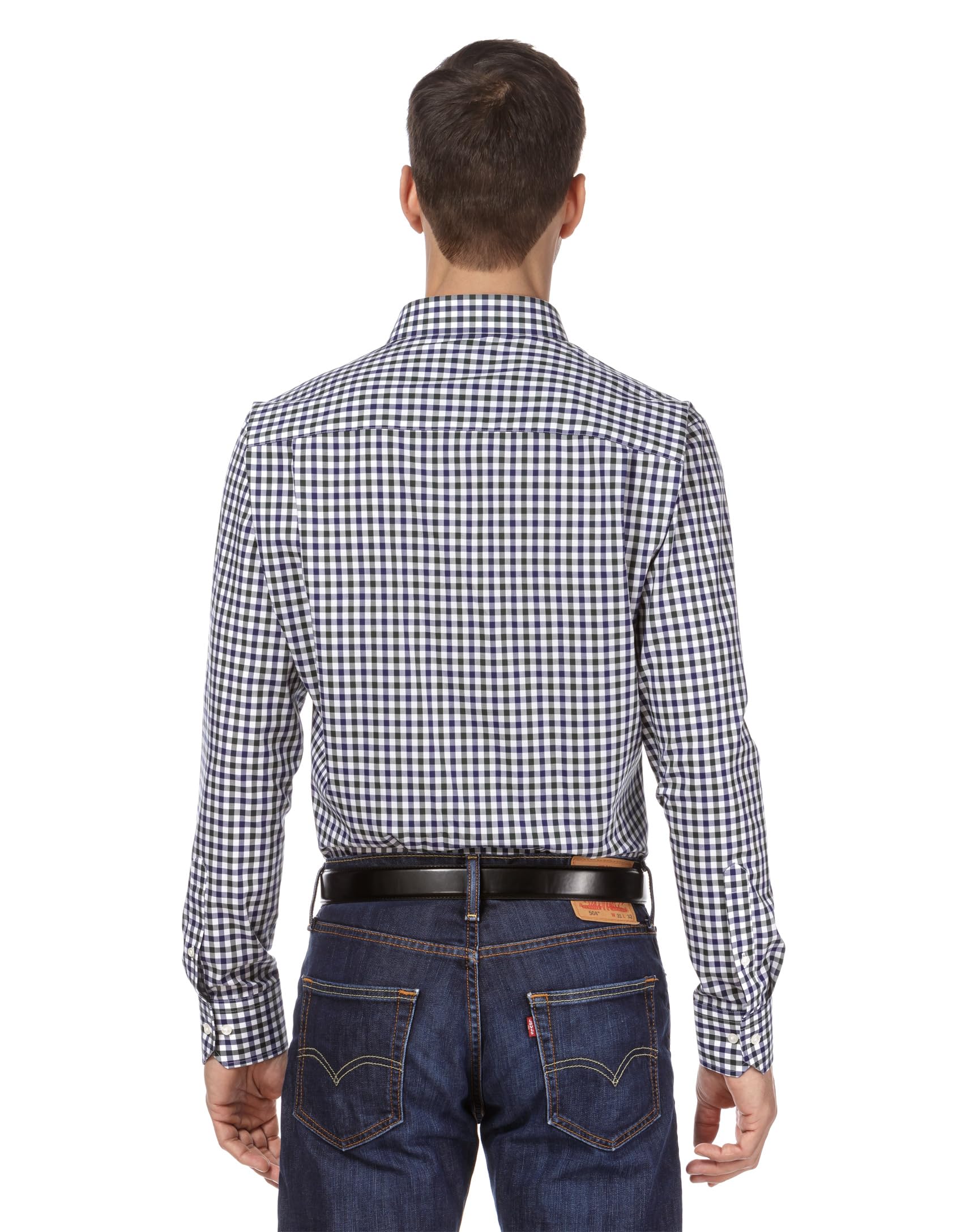 Vincenzo Boretti Camicia Uomo Eleganti, Taglio Aderente/Slim-Fit, Collo Classico, Manica Lunga, in Tinta Unita - Non Stiro/Non-Iron
