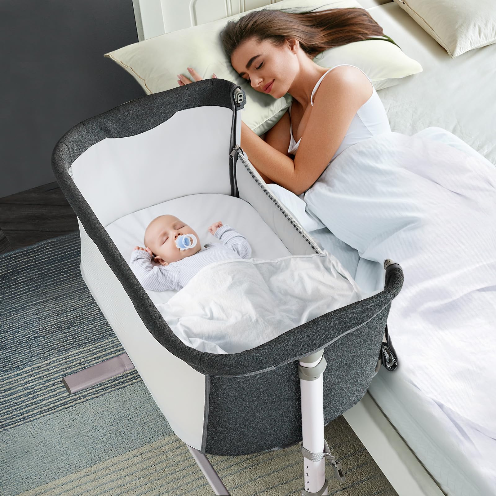 RONBEI Bassinet Dark Grey