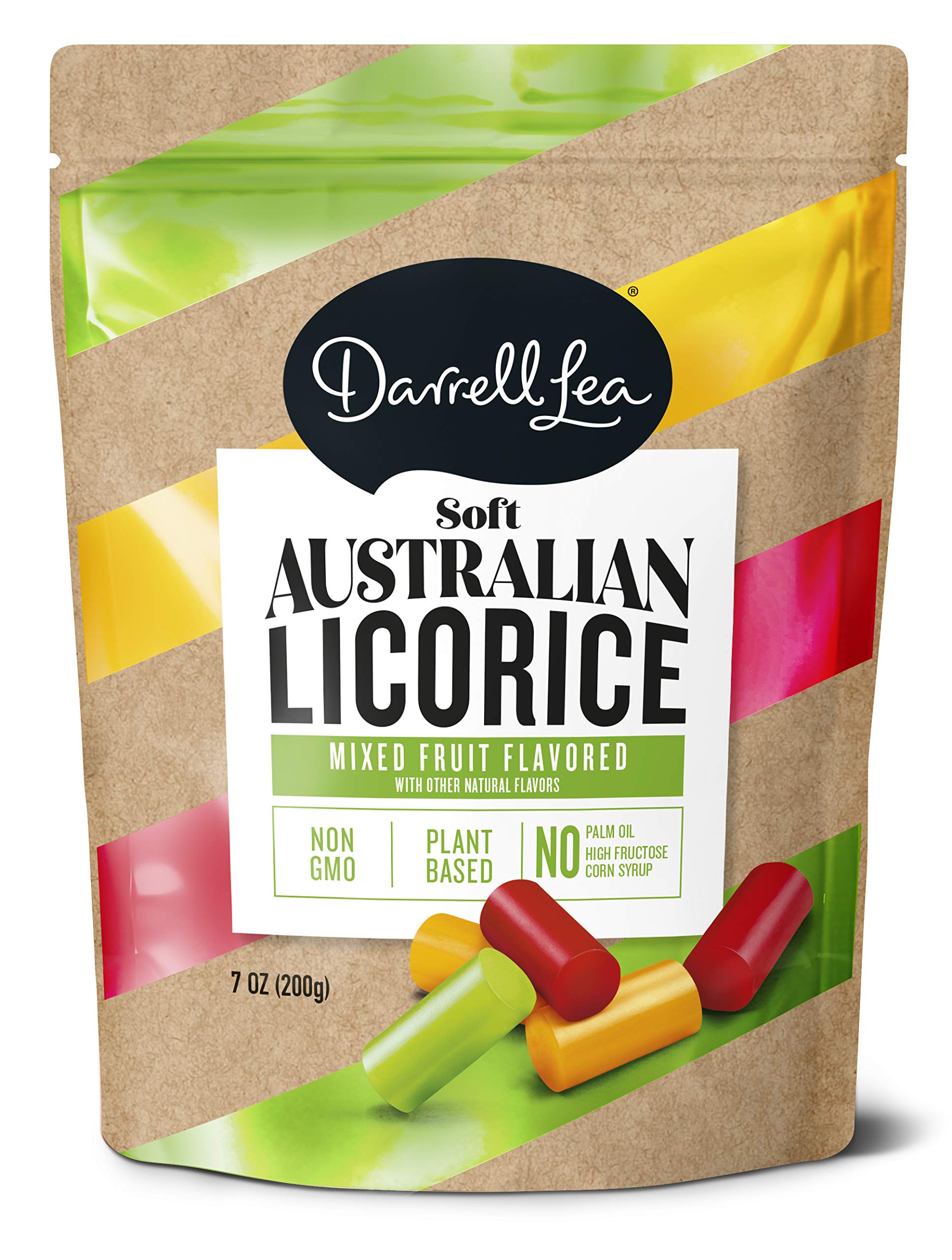 Darrell Lea Mixed Flavor Soft Australian Made Licorice 7oz Bag NON