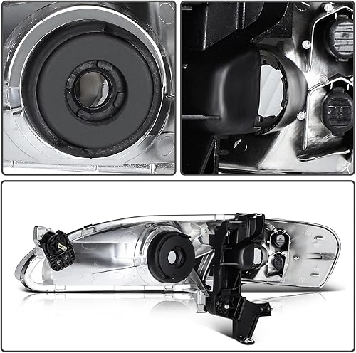 Miniatura 8 de LSAILON Proyector LED DRL Conjunto de faros delanteros aptos para Toyota Corolla 2011-2013 carcasa negra reflector transparente lente transparente