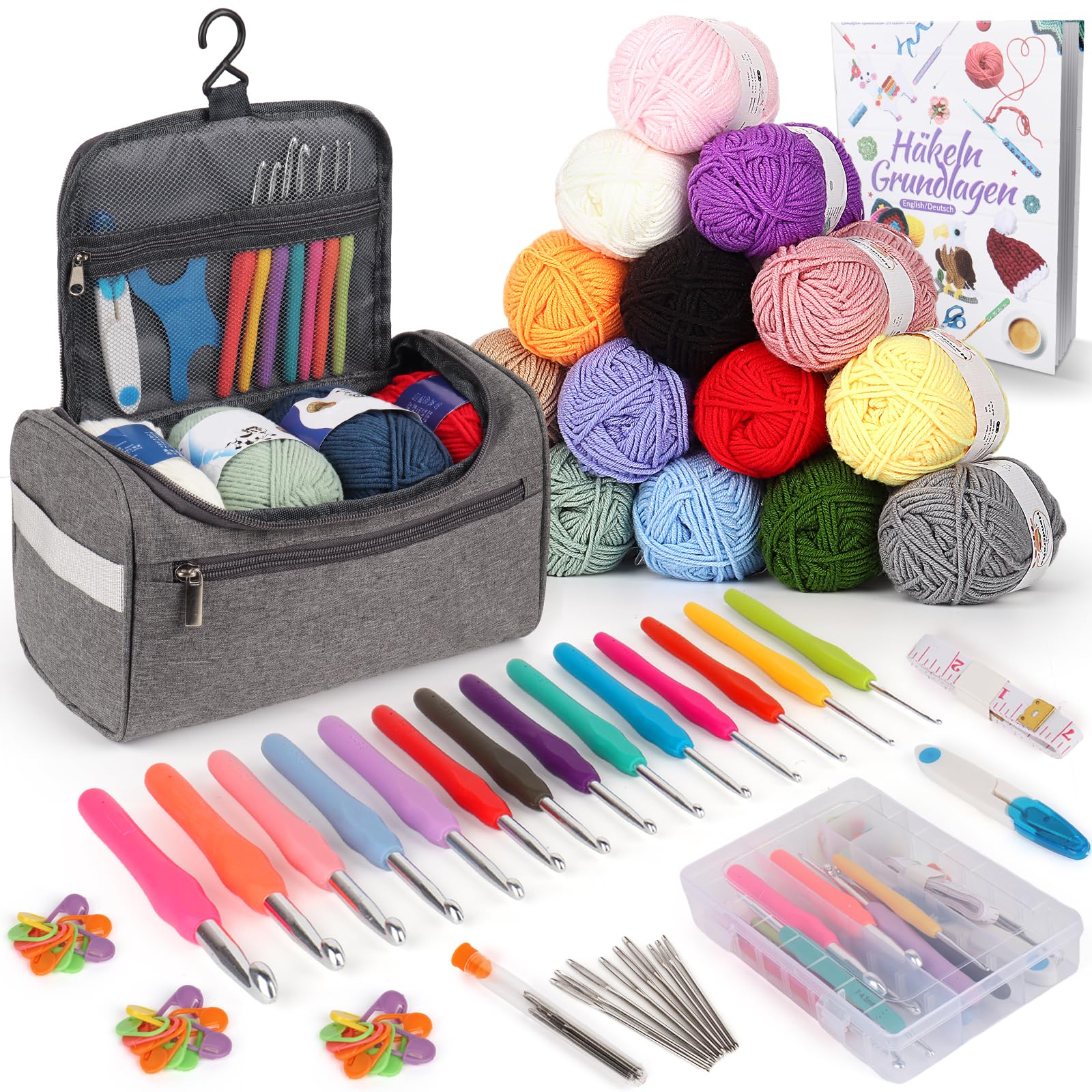 Kit crochet débutant complet ergonomique pour crocheter sans douleur aux mains