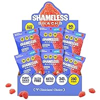 Vista 13 de Shameless Snacks - Aperitivos saludables bajos en calorías, gomitas keto bajas en carbohidratos (caramelo sin gluten) - Paquete de 6 Wunderlicious