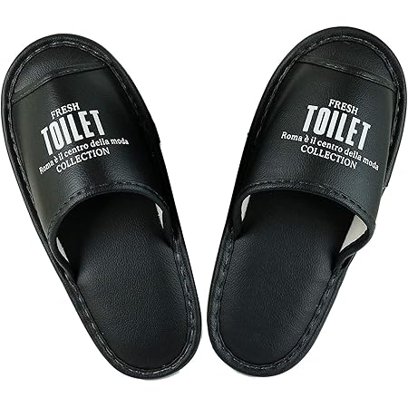 Amazon Co Jp ベーシックスタンダード トイレスリッパ 洗える フェイク レザー スリッパ おしゃれ モノトーン Toilet ホワイト ブラック T Nt 16 ホーム キッチン