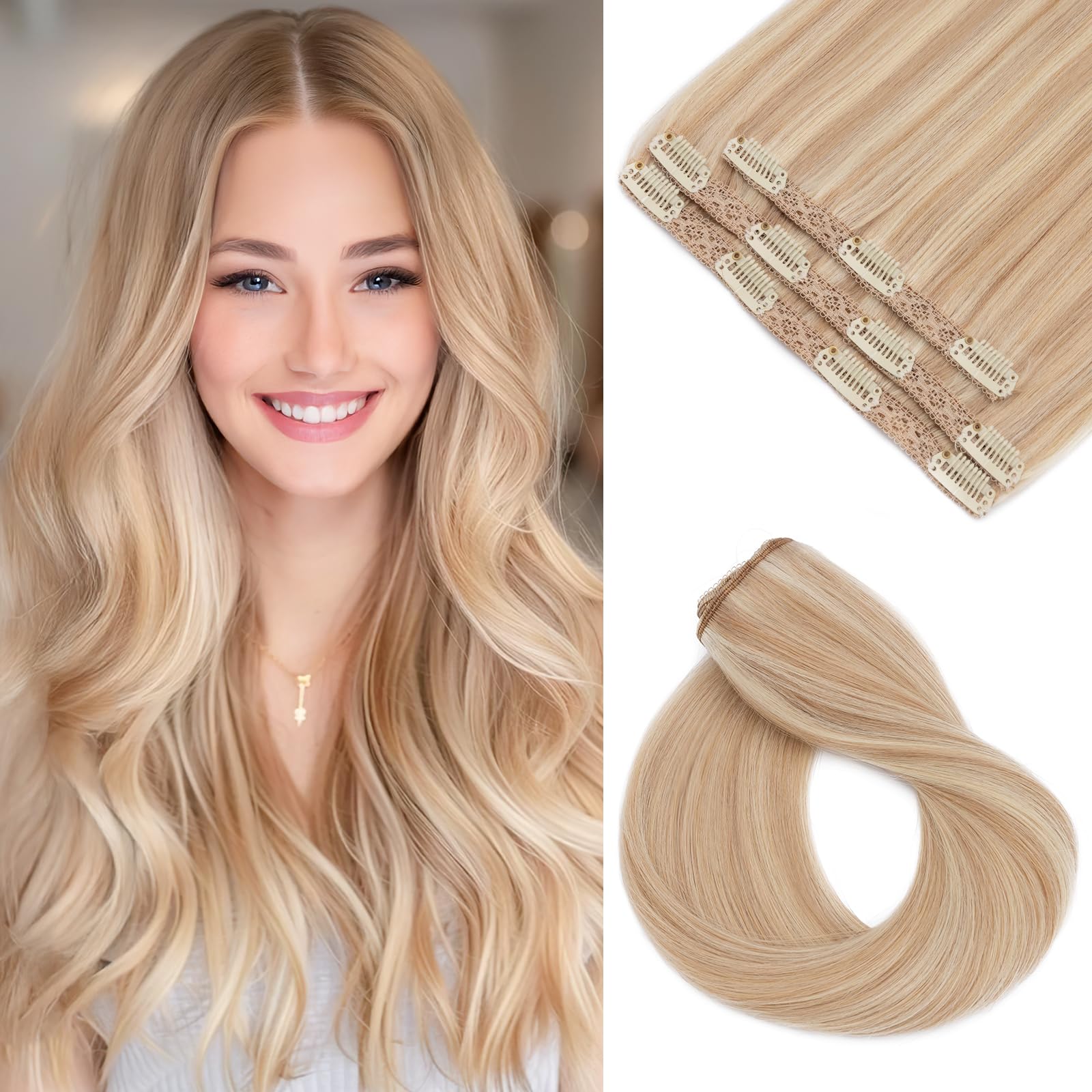 SEGOHAIR Clip in Hair Extensions Real Human Hair
