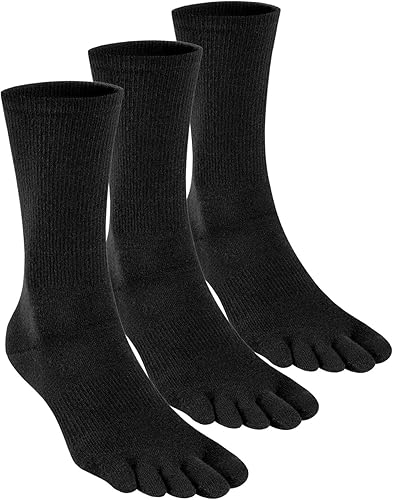 Coolmax - Calcetines de punta para mujeres y hombres, invisibles, corte bajo, alto rendimiento, 5 dedos, para correr, atléticos, absorbentes,