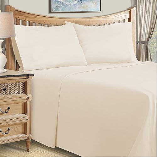 Superior Juego de sábanas de algodón de 1500 hilos, ropa de cama pesada para uso diario, decoración moderna, incluye 1 sábana bajera elástica con