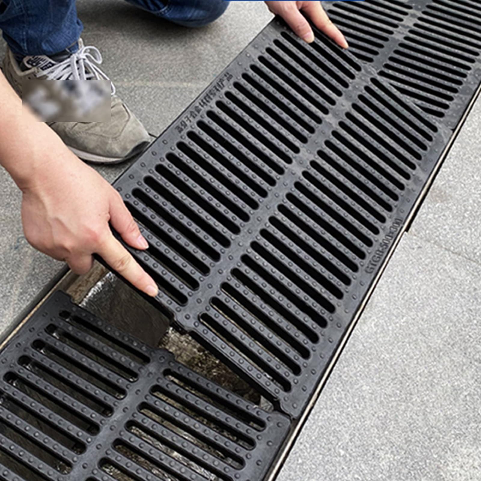 Grille De Drainage Acier Inoxydable 300x300x20 Mm - Pour Extérieur - Anti-encrassement - Antidérapante