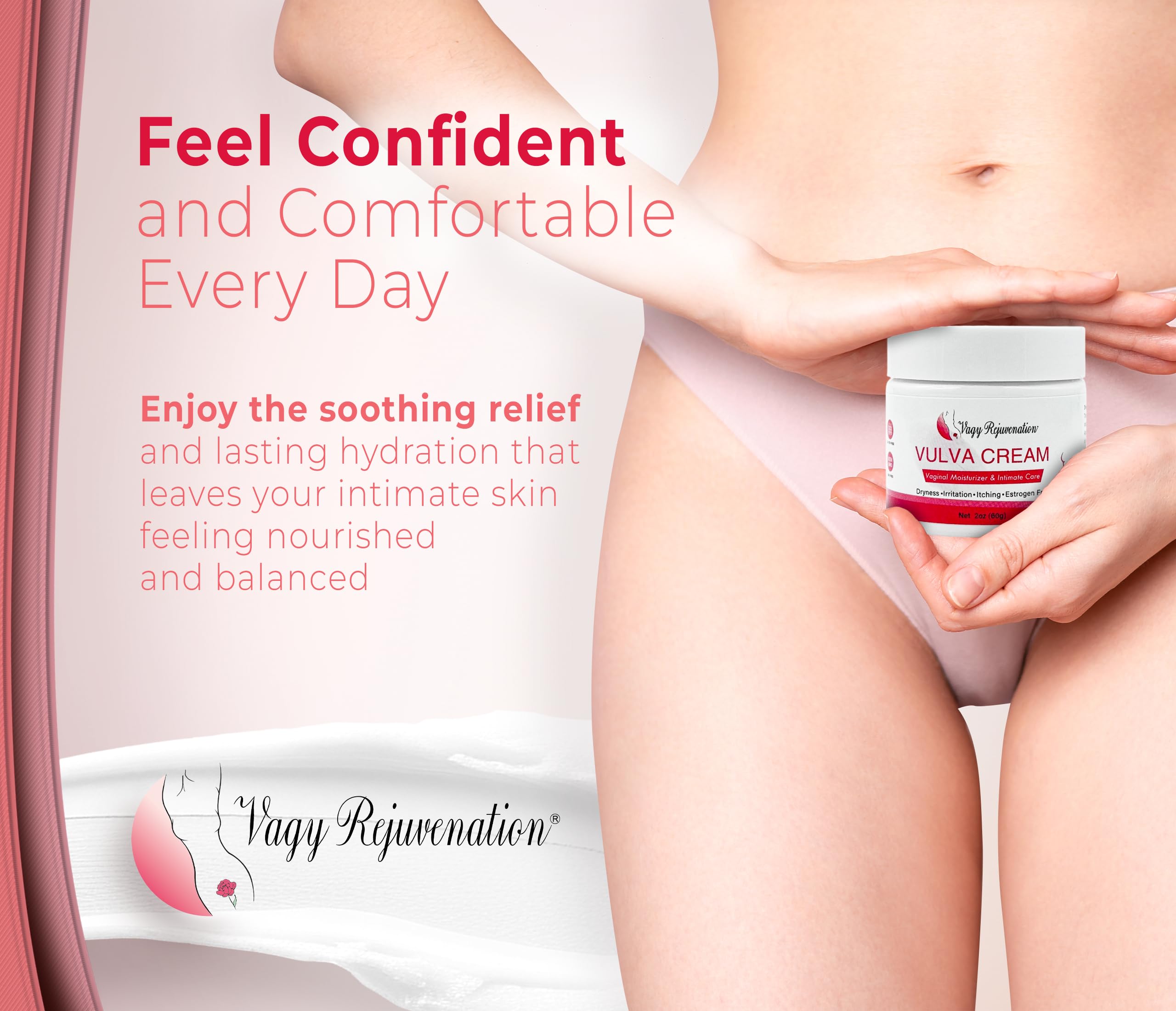 Vagy Rejuvenation Vulva Cream – Hydrating Vulva Moisture Cream for Women – Soothes Vaginal Itch, Alleviates Vaginal Dryness – Natural Vagina Cream with Sea Buckthorn & Hyaluronic Acid