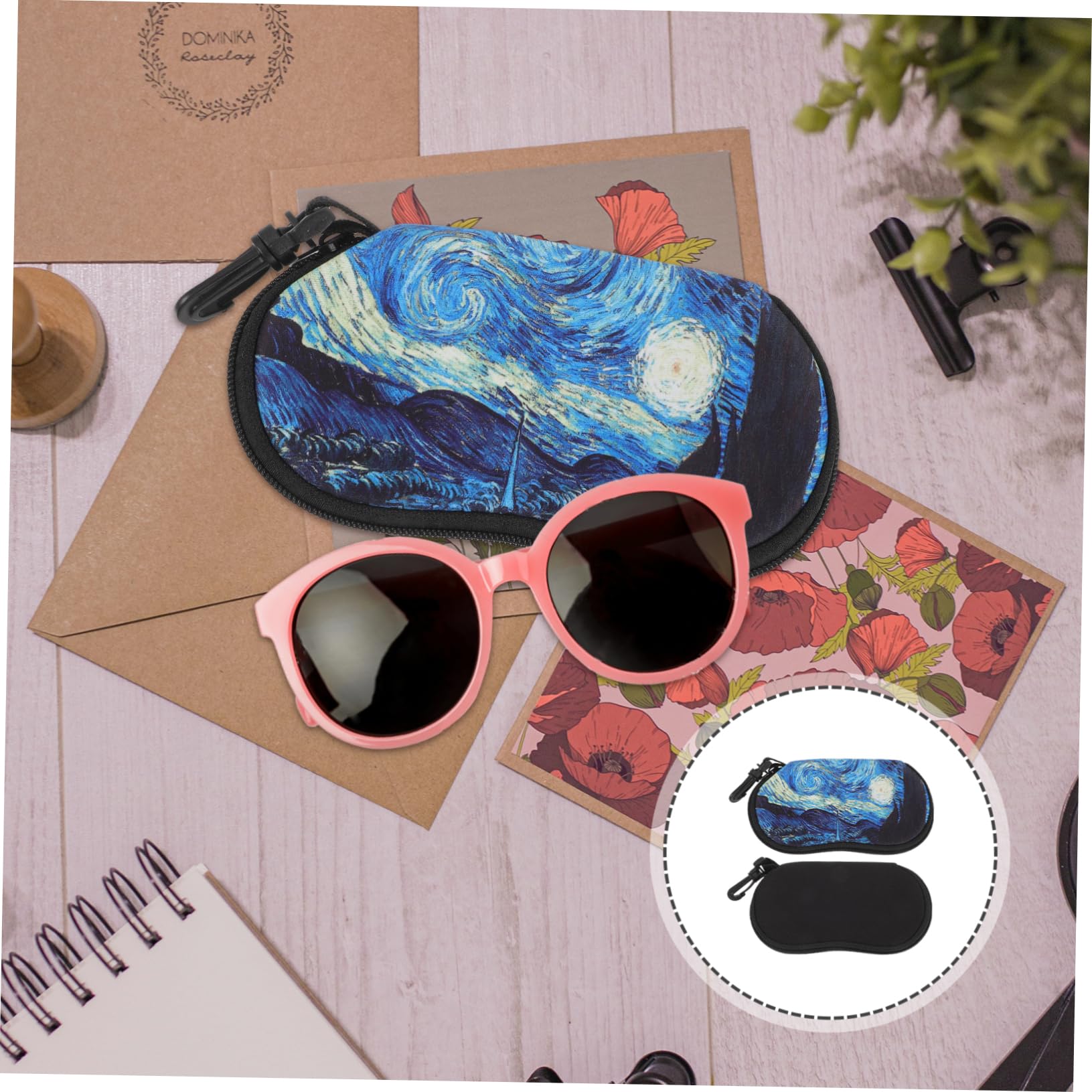 8piezas Estuche De Gafas Organizador De Funda Protectora Para Gafas y Para Hombres y Mujeres