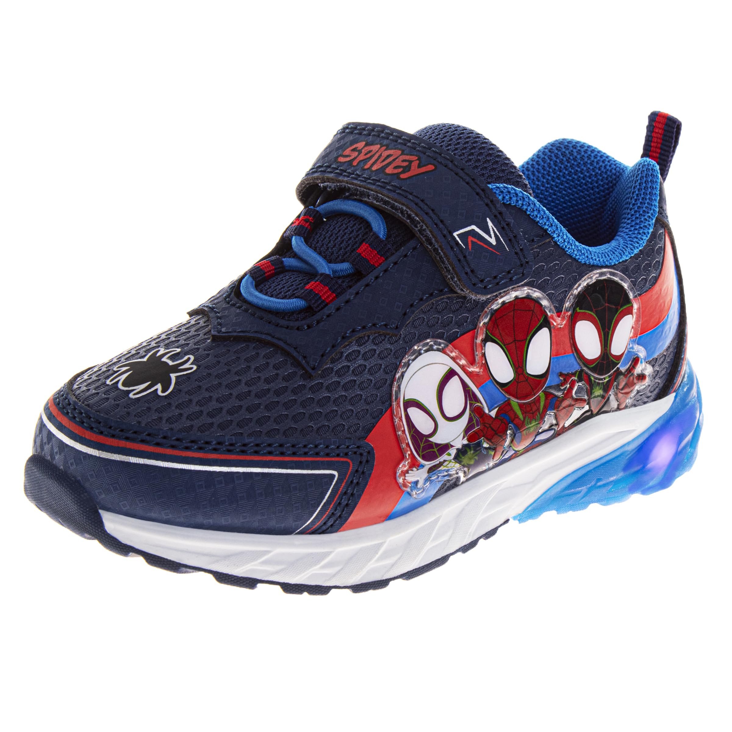 Kids Light Up Sneakers LED Sonic MonsterJam Spiderman Shoes for Boys