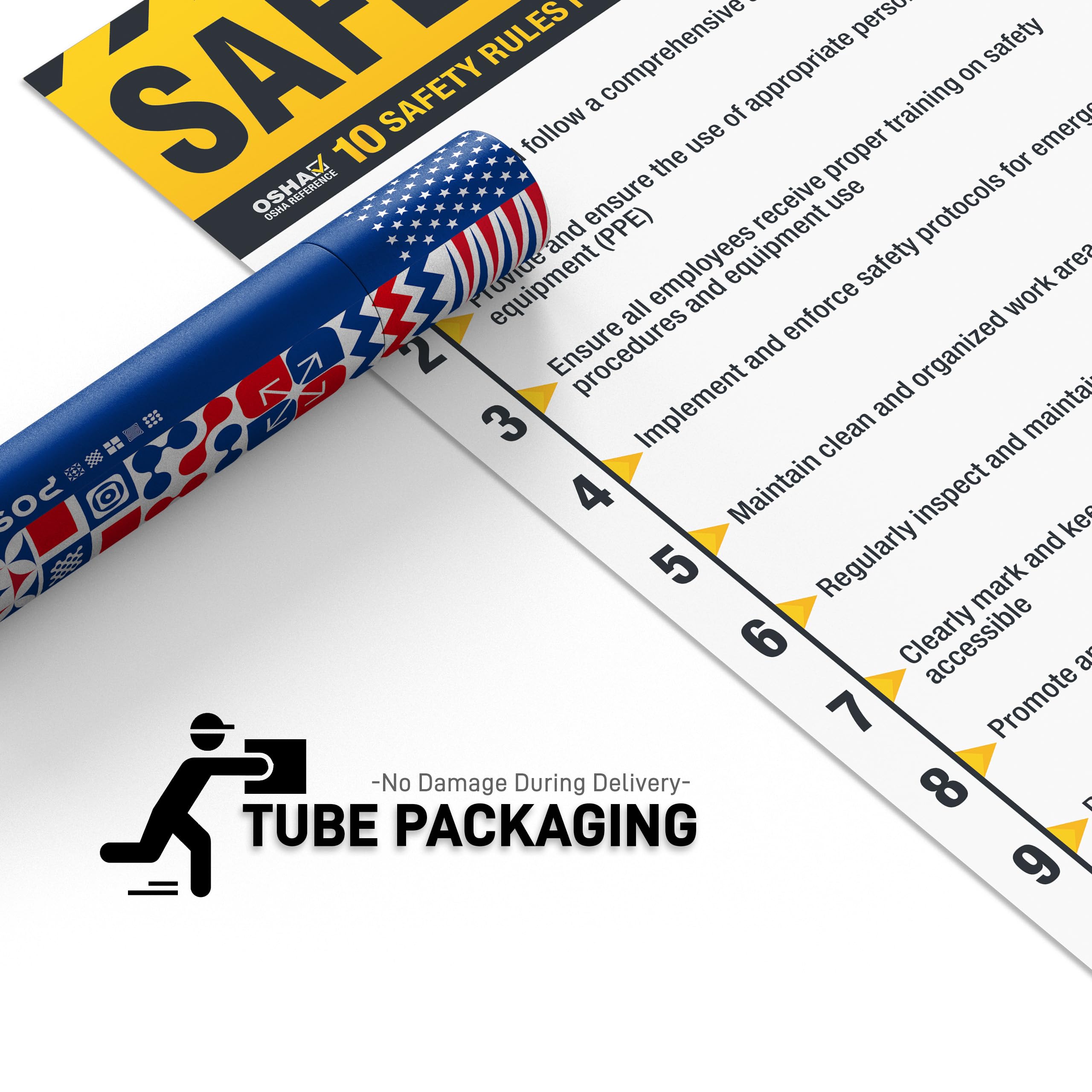 Workplace Safety Rules Poster 18'' x 24'' - OSHA Compliant Safety Rules Poster for Workplace, Warehouses, Office & Industrial, Laminated Workplace Rules Poster Guidelines Waterproof, Tear-Resistant — Amazon image 4
