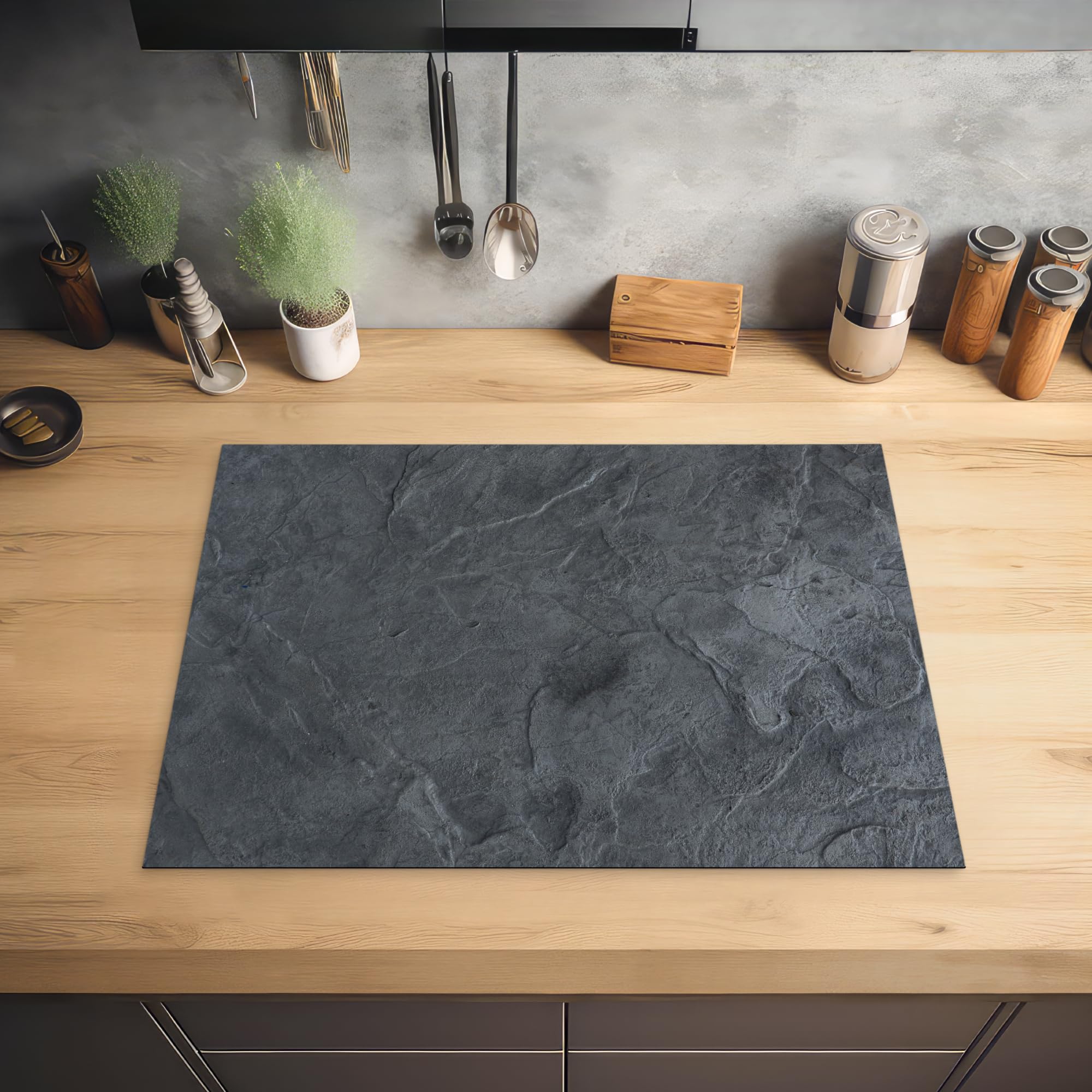 Copripiano Cottura Induzione 77x51 Cm - Protettore Antigraffio Con Stampa Marmo - Foto 5