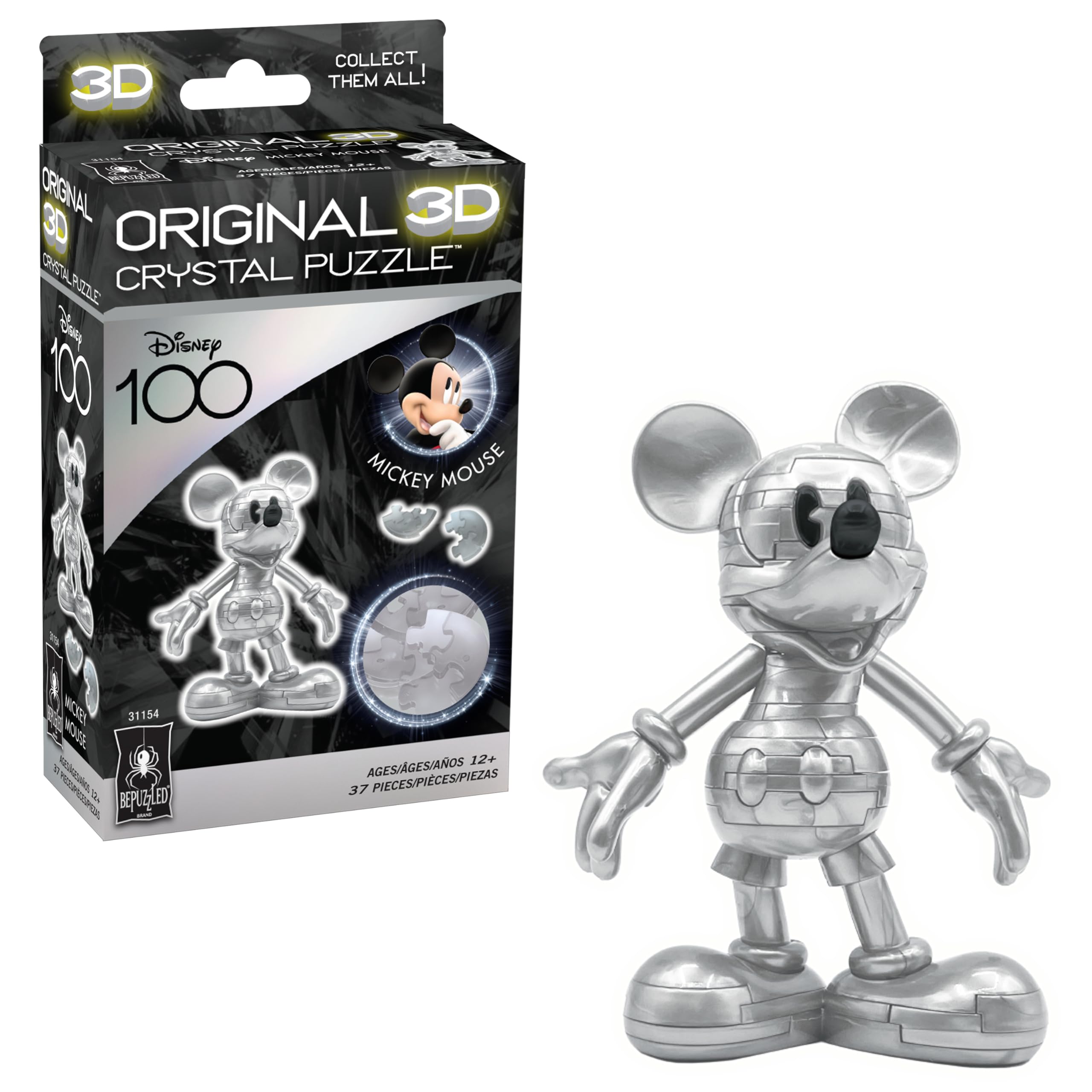 Amazon.com: BePuzzled | Disney Platinum Mickey Original 3D Crystal