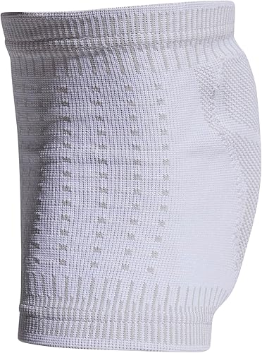 Miniatura 2 de adidas Rodilleras de voleibol Primeknit unisex para adultos, blanco/negro, talla S