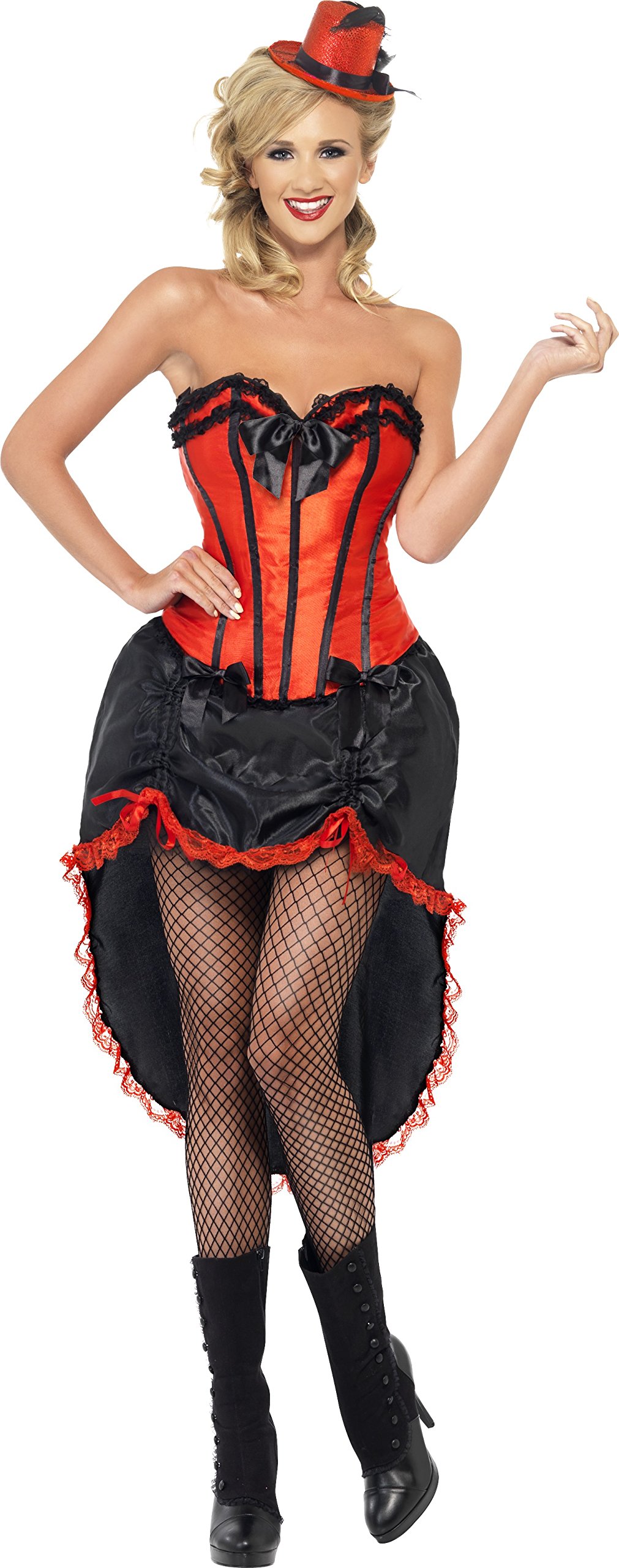 SmiffysSmiffy's - Burlesque Dancer Kostüm Tänzerin Erotik Kleid schwarz rot Damen Gr. L
