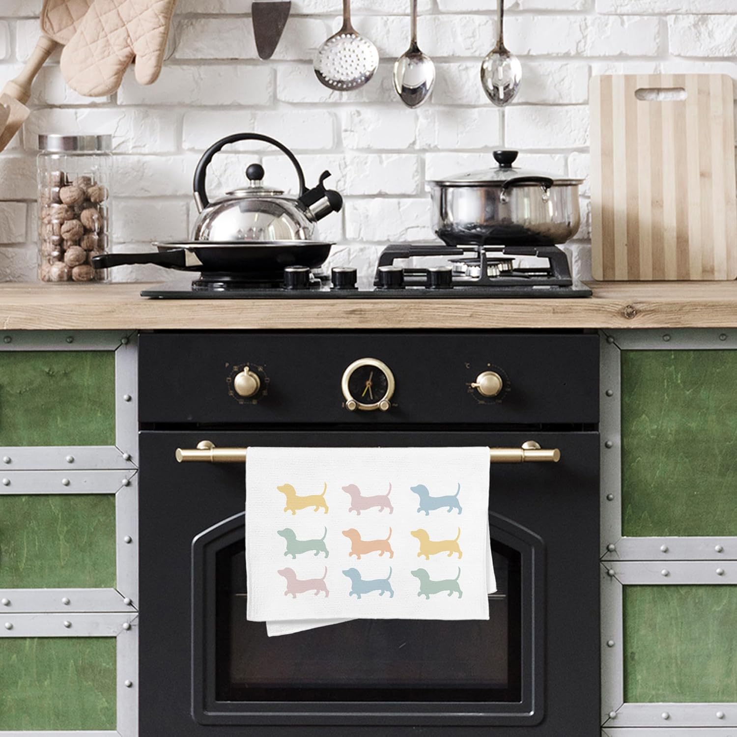 Wiener Dog Kitchen Hand Towels - Dachshund Tea Towels, Decor and Gifts for Women, Dog Mom - 1624 Inches - Image 3