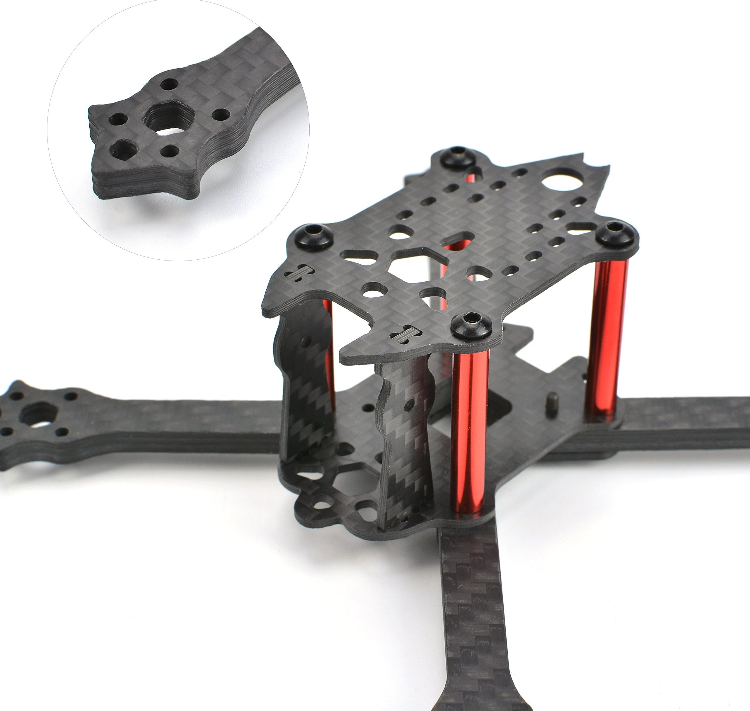 ArRuissi Micro FPV Racing Drone Quadcopter Frame Carbon Fiber Kit 130mm Wheelbase - Support 13xx 14xx Brushless Motor