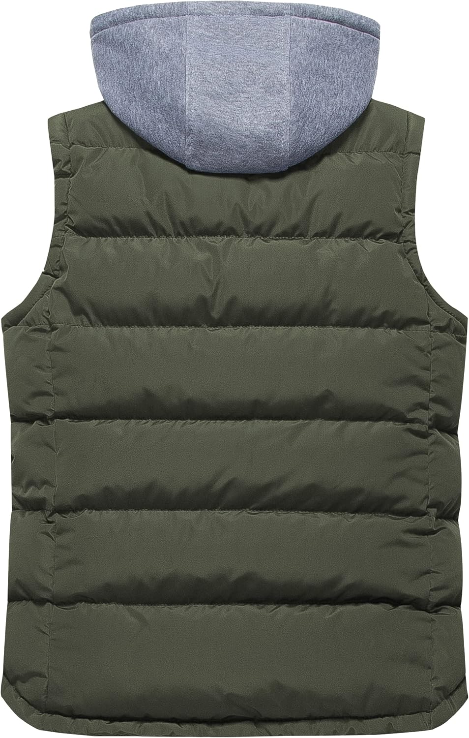 CREATMO US Men's Outdoor Winter Vest Outerwear Removable Hooded Padded Puffer Sleeveless Vest - Image 2