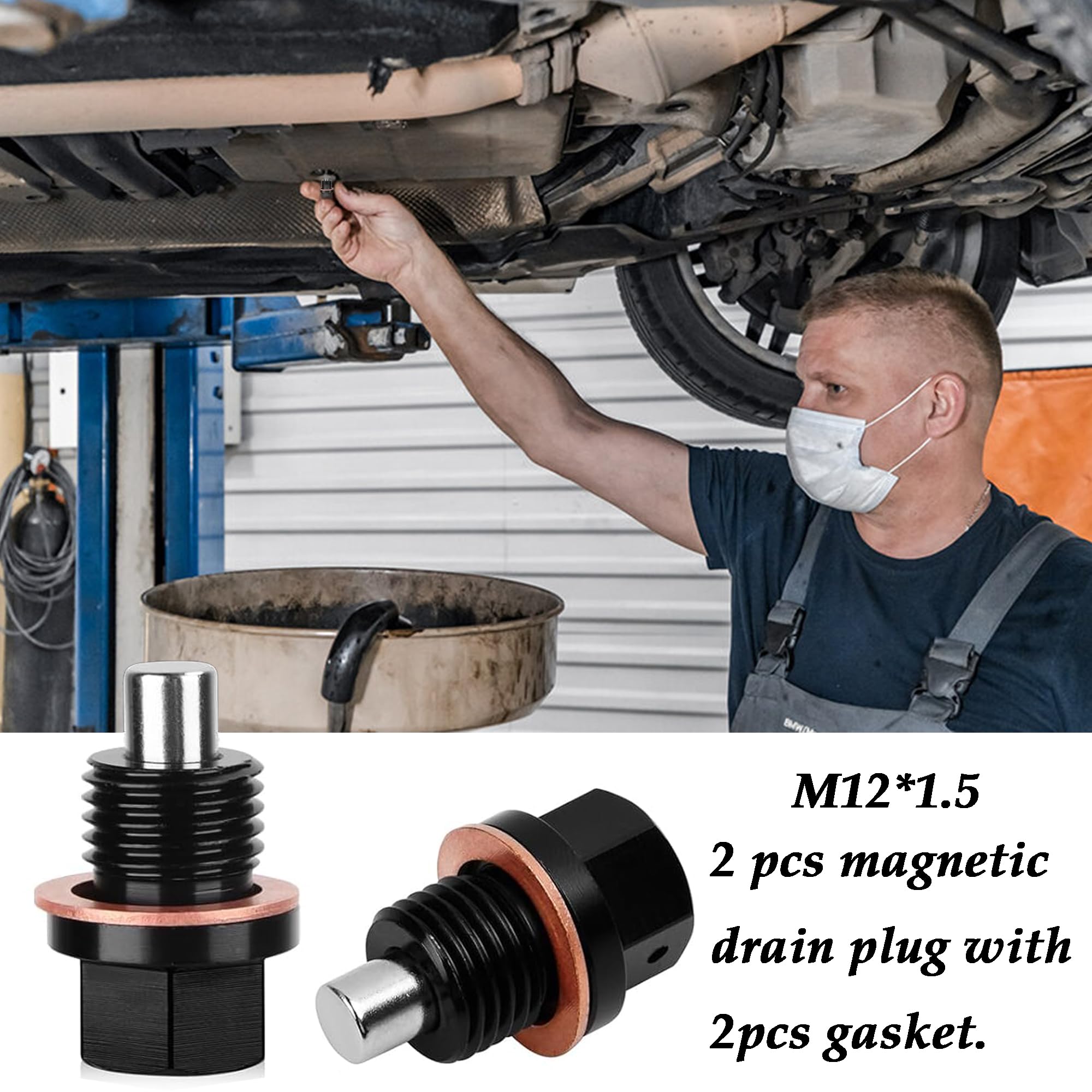 10 Uds. De Acero Inoxidable M14 * 1,5mm, Motor Magnético M14 * 1,5, Tapón De Drenaje De Aceite, Tornillo, Tuerca De Sumidero Para Honda, Mazda, Mitsubishi - AliExprs