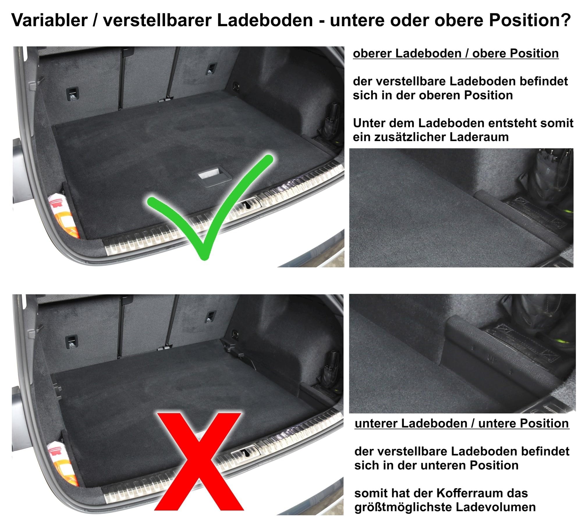 Kofferraumwanne + Fußmatten Set passend für VW T-Cross Bj 05/2019- | Textil-Fußmatten, Gummi-Kofferraumwanne, passgenau, rutschfest, strapazierfähig, pflegeleicht