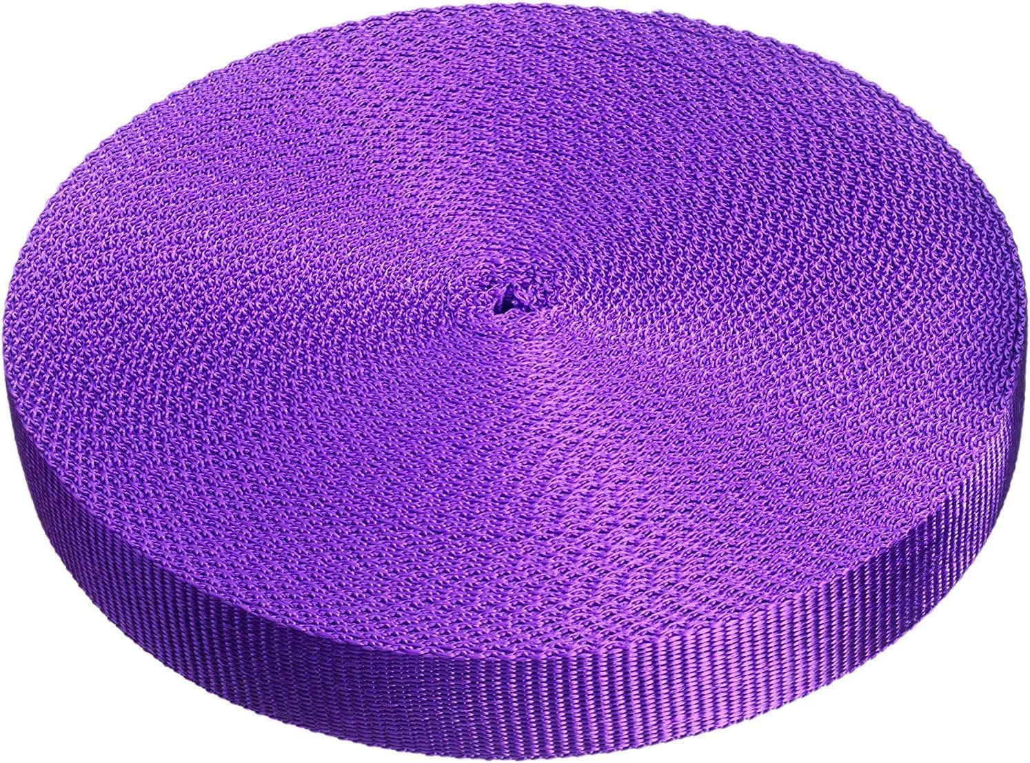 Direct Manufacturing 25mm x 50m Webbing Roll Polypropylene for DIY, Straps, Harnesses, Lashing and more | 970lb / 440kg breaking strain | Made in UK (Purple, 20)