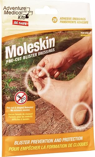 Adventure Medical Kits Pre-Cut and Shaped Moleskin Blister Dressing (28-Count)