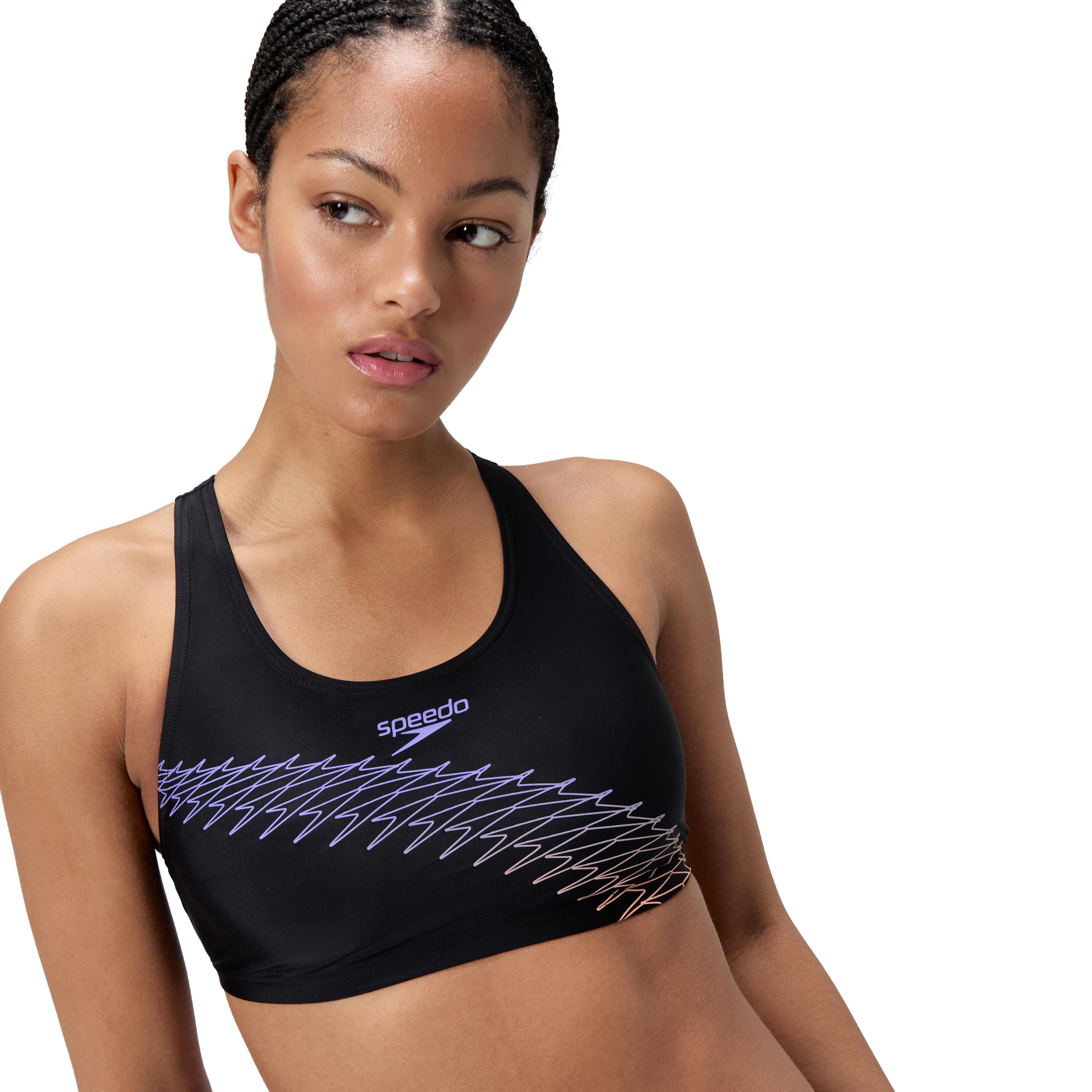 Speedo Costume da bagno da donna, 2 pezzi, colore: arancione