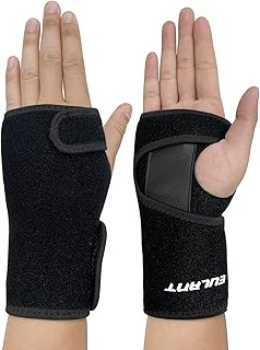 EULANT Wrist Splint Support, Hand Metal Splint Brace, Wrist Brace Protector with Thumb Stabilizer for CTS RSI Tendonitis Arthritis Wrist Joint Pain Sprain Recovery, 1 Pair