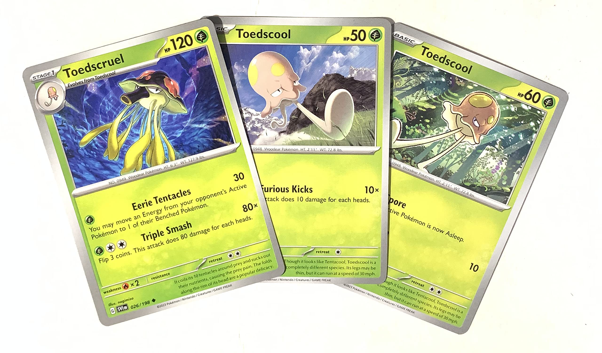 Toedscruel 026/198 - Scarlet & Violet - Pokemon Evolution 3 Card Lot