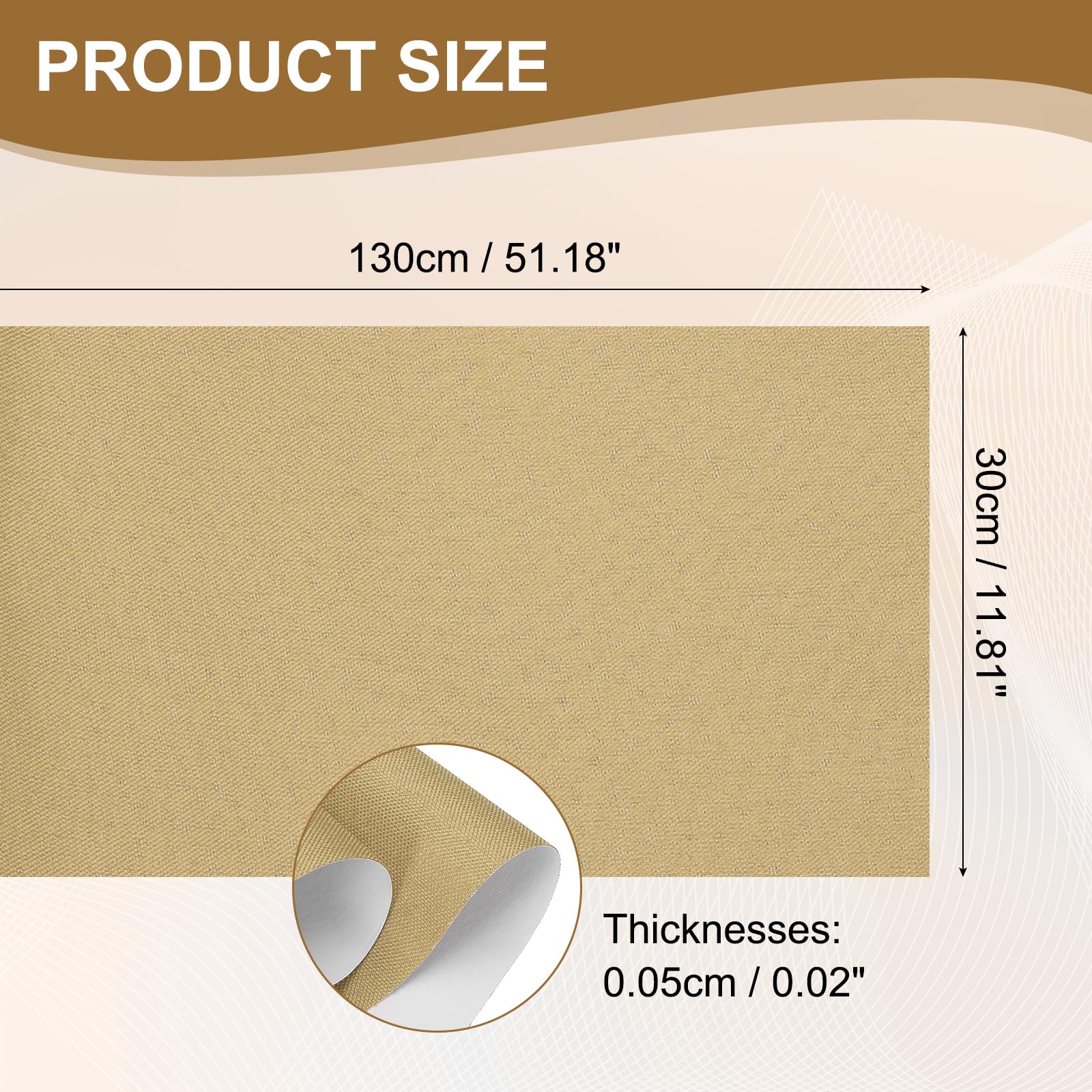 PATIKIL Book Binding Cloth, 51 x 11 Inches Book Cloth for Binding Repairing Fabric Surface Paper Backed Bookbinding Supplies, Khaki - Image 2