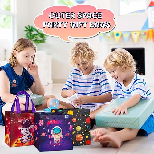 Miniatura 3 de 60 bolsas de regalo para el espacio exterior bolsas de regalo no tejidas para el espacio exterior bolsas de regalo con asas letrero de galaxia de