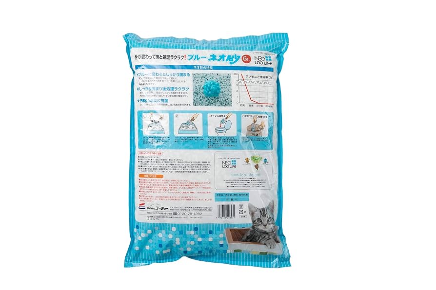 NEO LOO LIFE ネオ 砂ブルー 12L　5袋 ネオ砂 ブルー ( 12L*5コセット )/ ネオ・ルーライフ(NEO Loo