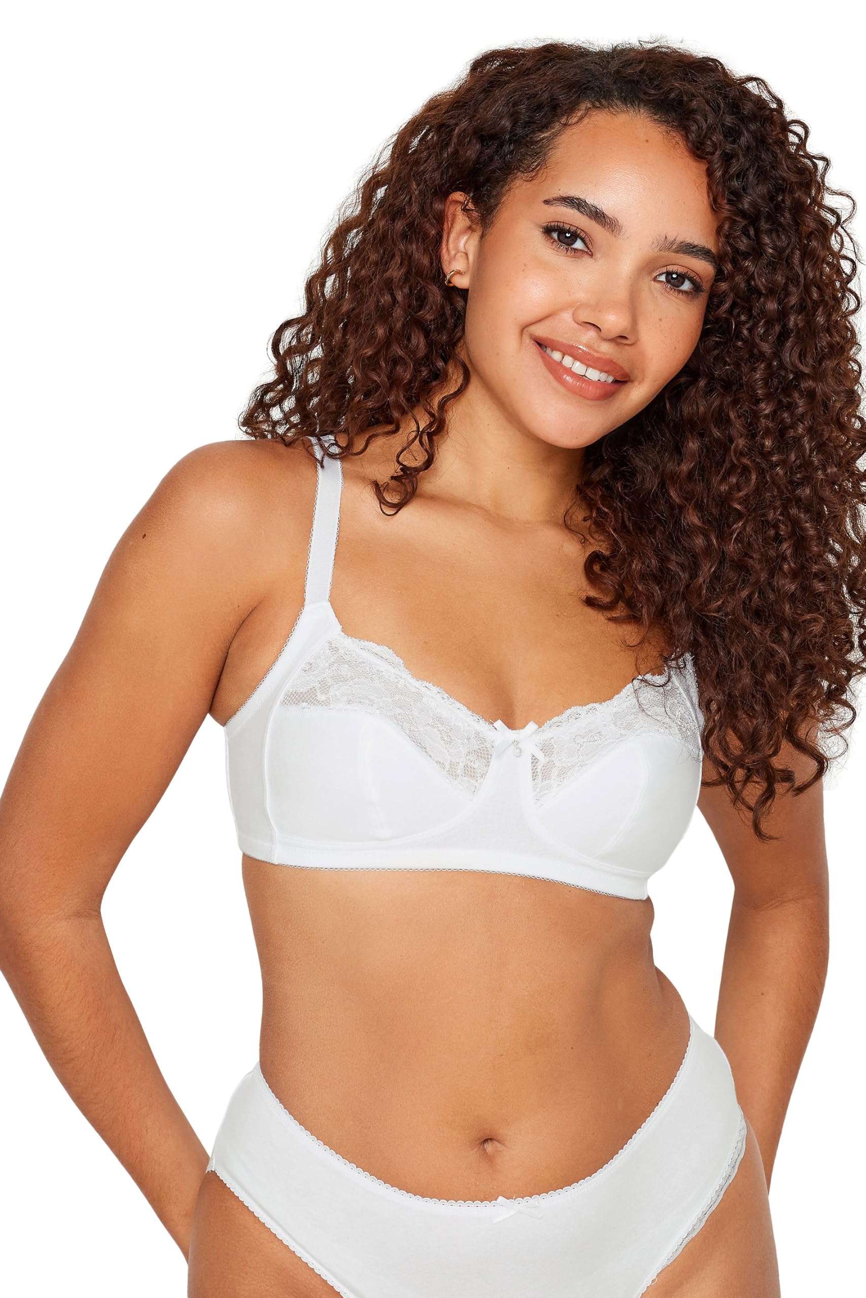 M&Co Women's Bra - Non Wired - Non Padded - White - 34DD