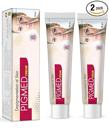 Neuhack Pigmed Depigmentation ayurvedic face & skin cream for for blemishes, acne scars, dark spots, pimple marks | Paraben & chemical free - Pack of 2