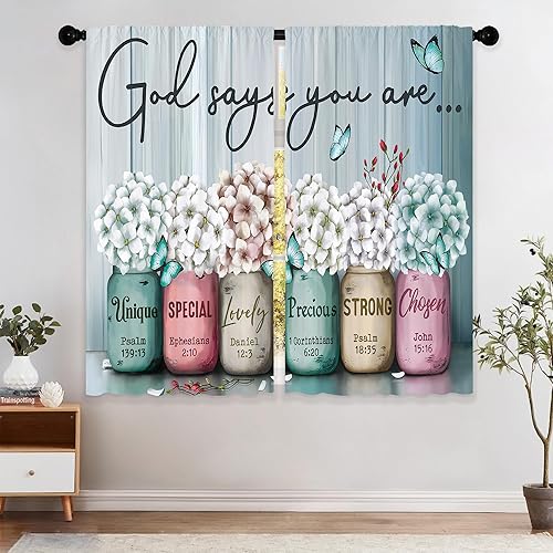 Laifzere Cortinas florales de granja color verde azulado, cortinas rĂşsticas de ventana de flores de 42 x 45 pulgadas para decoraciĂłn de dormitorio, Laifzere Cortinas florales de granja color verde azulado, cortinas rĂşsticas de ventana de flores de 42 x 45 pulgadas para decoraciĂłn de dormitorio,