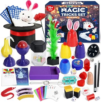 DINORUN DINORUN Grand Coffret de Magie avec Chapeau Haut-de-Forme et Lapin