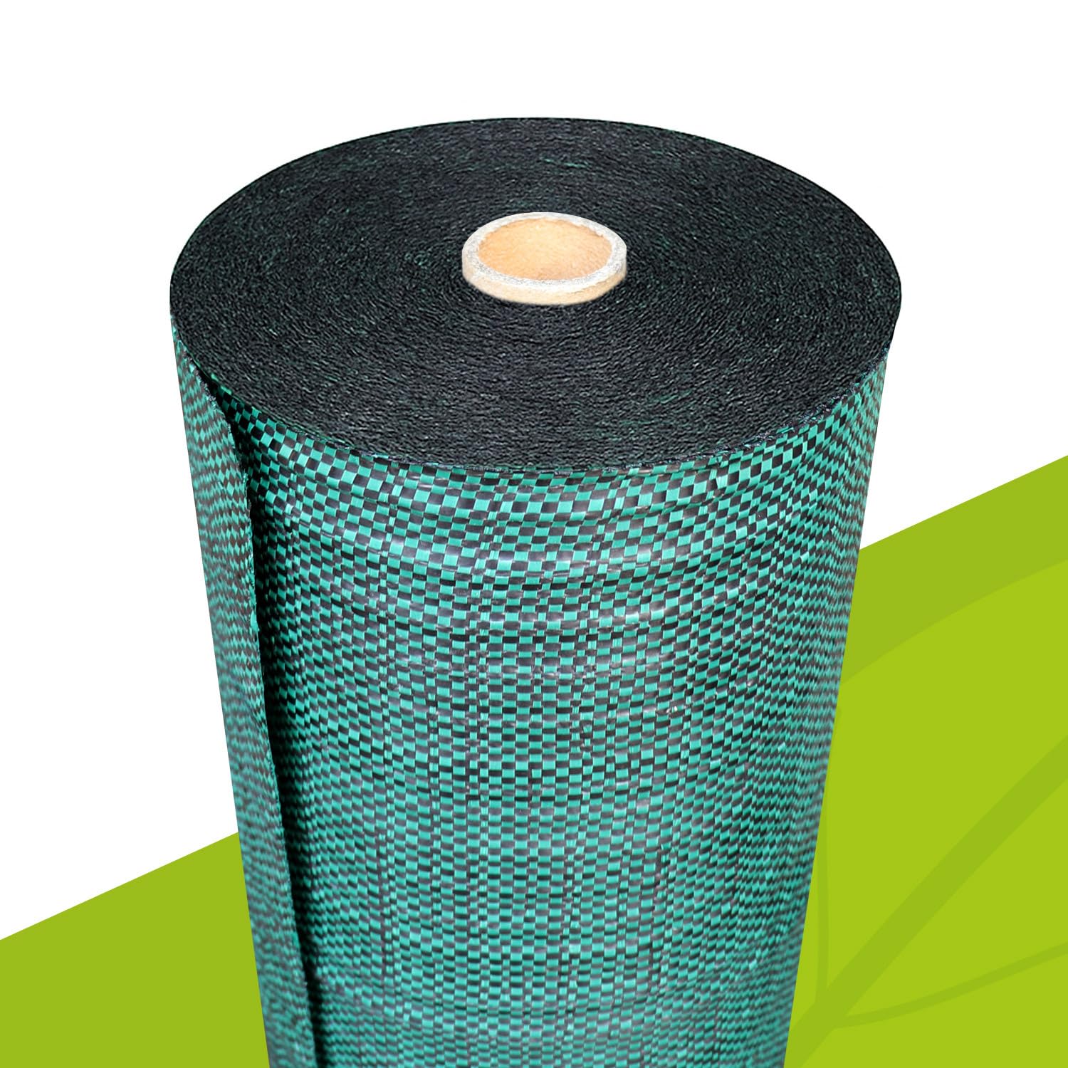 Toile de paillage tissée 130g/m² - Rouleau - Géotextile Anti-Mauvaises Herbes Haute résistance - Coloris Vert - Usage Jardin, allées, Cultures (3,30x100m)