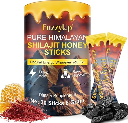 Palitos de miel Shilajit, barra de miel Shilajit pura del Himalaya para hombres y mujeres, más de 85 minerales traza ayuda a aumentar la energía,