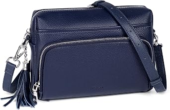 befen Genuine Leather Crossbody Purses for Women Small Crossbody Bags Purse with Built in RFID Blocking Wallet