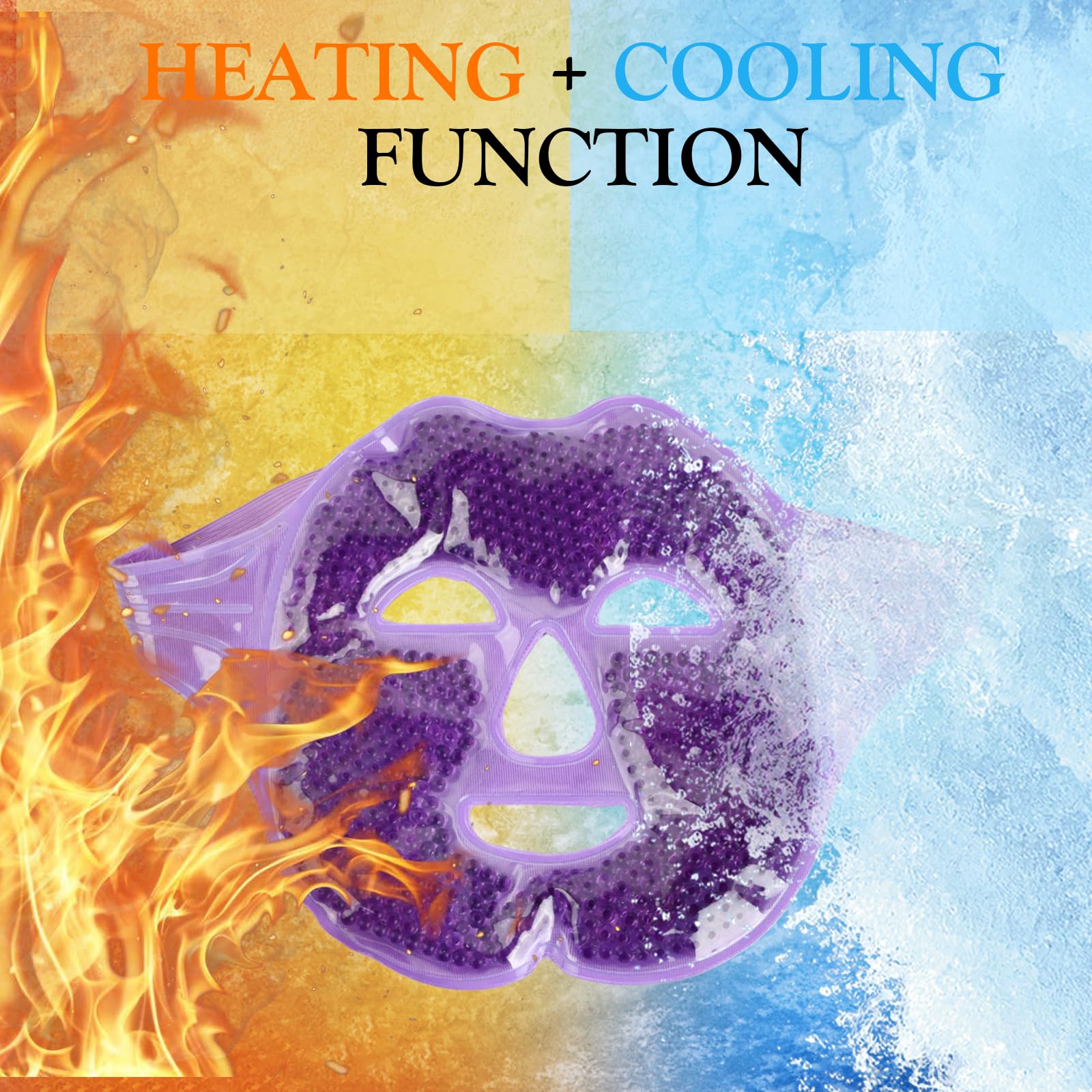 1 Reusable Cooling Eye Mask, Hot Or Cold, For Puffy Eyes, Dark Circles, Dry Eyes, And 1 Pink Shade