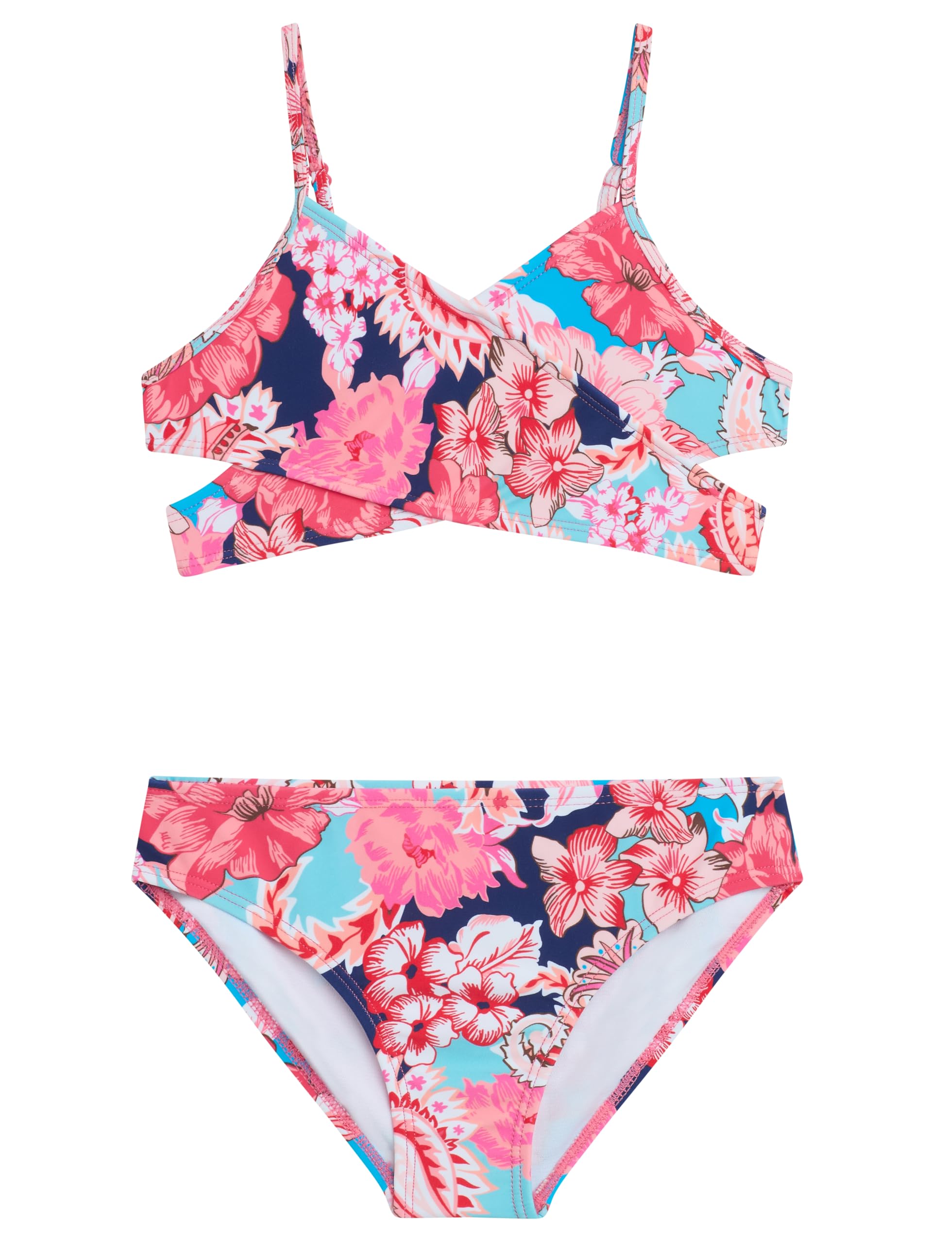 Kanu Surf Girls' Coral Reef Beach Sport Wrap Around Bikini 2-piece Swimsuit